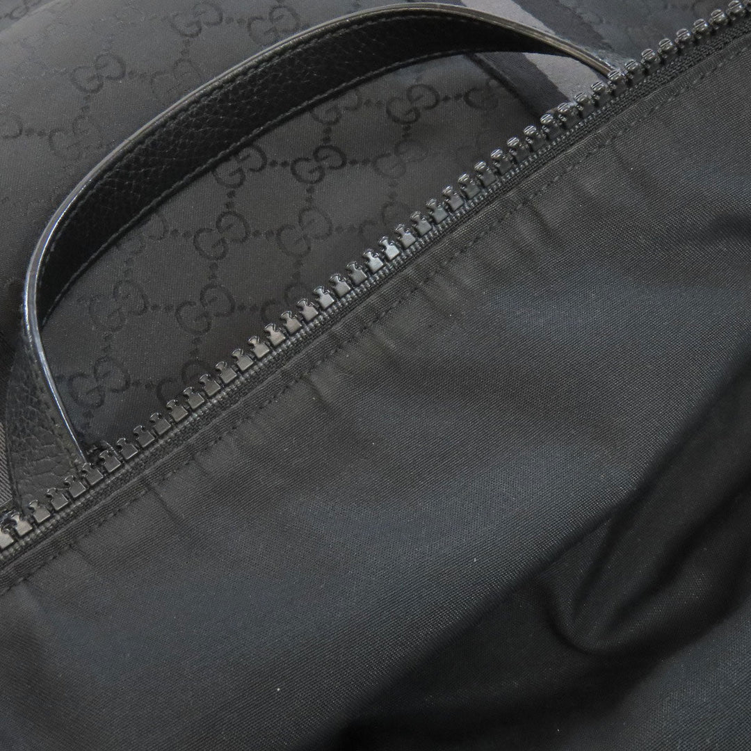 GUCCI Boston Duffel bag 449180 Nylon black GG outlet Women Used Authentic