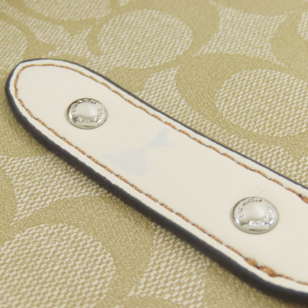 COACH Tote Bag F29358 PVC beige Mickey collaboration Disney Women Used Authentic