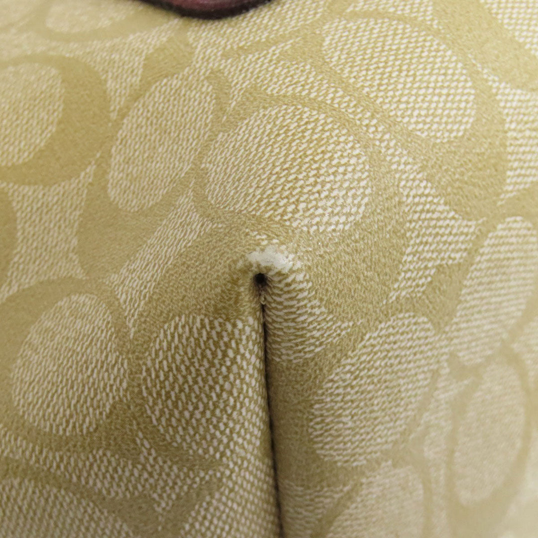 COACH Tote Bag F29358 PVC beige Mickey collaboration Disney Women Used Authentic