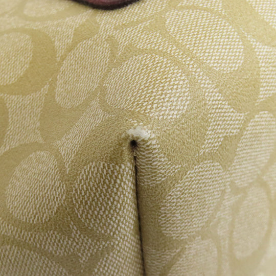 COACH Tote Bag F29358 PVC beige Mickey collaboration Disney Women Used Authentic