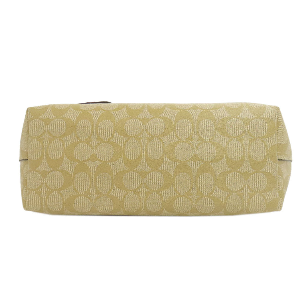 COACH Tote Bag F29358 PVC beige Mickey collaboration Disney Women Used Authentic