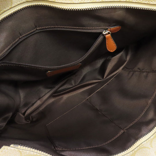 COACH Tote Bag F29358 PVC beige Mickey collaboration Disney Women Used Authentic