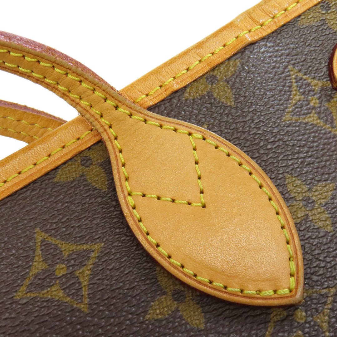 LOUIS VUITTON Handbag M40155 Monogram canvas Brown Never full PM Women Used Authentic