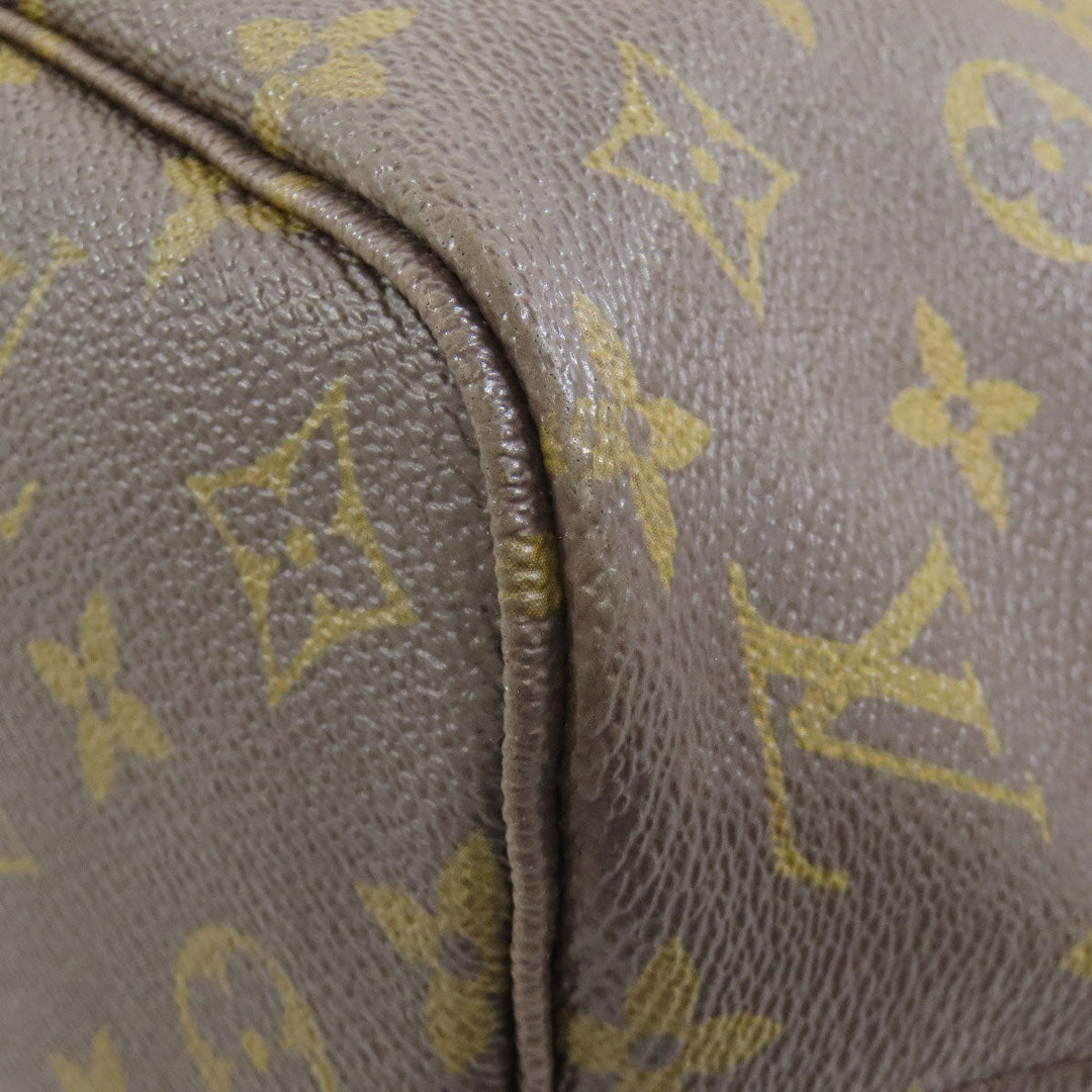LOUIS VUITTON Handbag M40155 Monogram canvas Brown Never full PM Women Used Authentic
