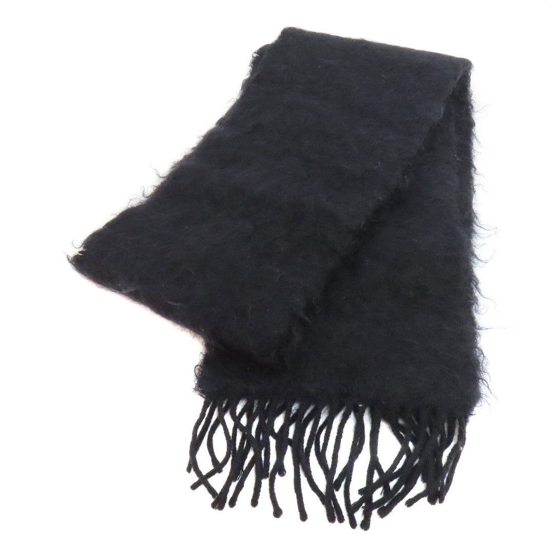 LOEWE Scarf Mohair, Wool black anagram Women Used Authentic