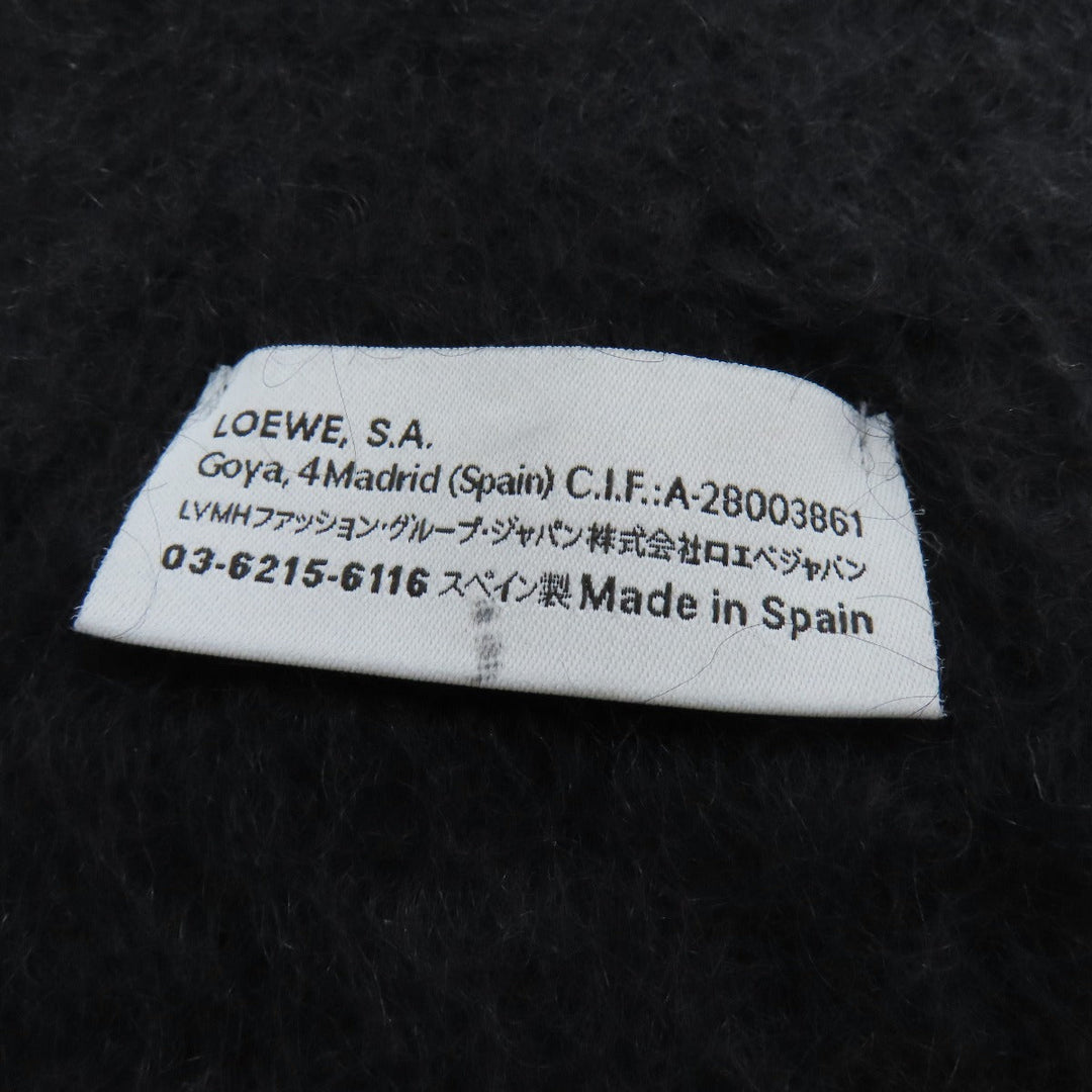 LOEWE Scarf Mohair, Wool black anagram Women Used Authentic