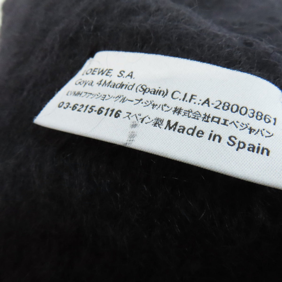 LOEWE Scarf Mohair, Wool black anagram Women Used Authentic