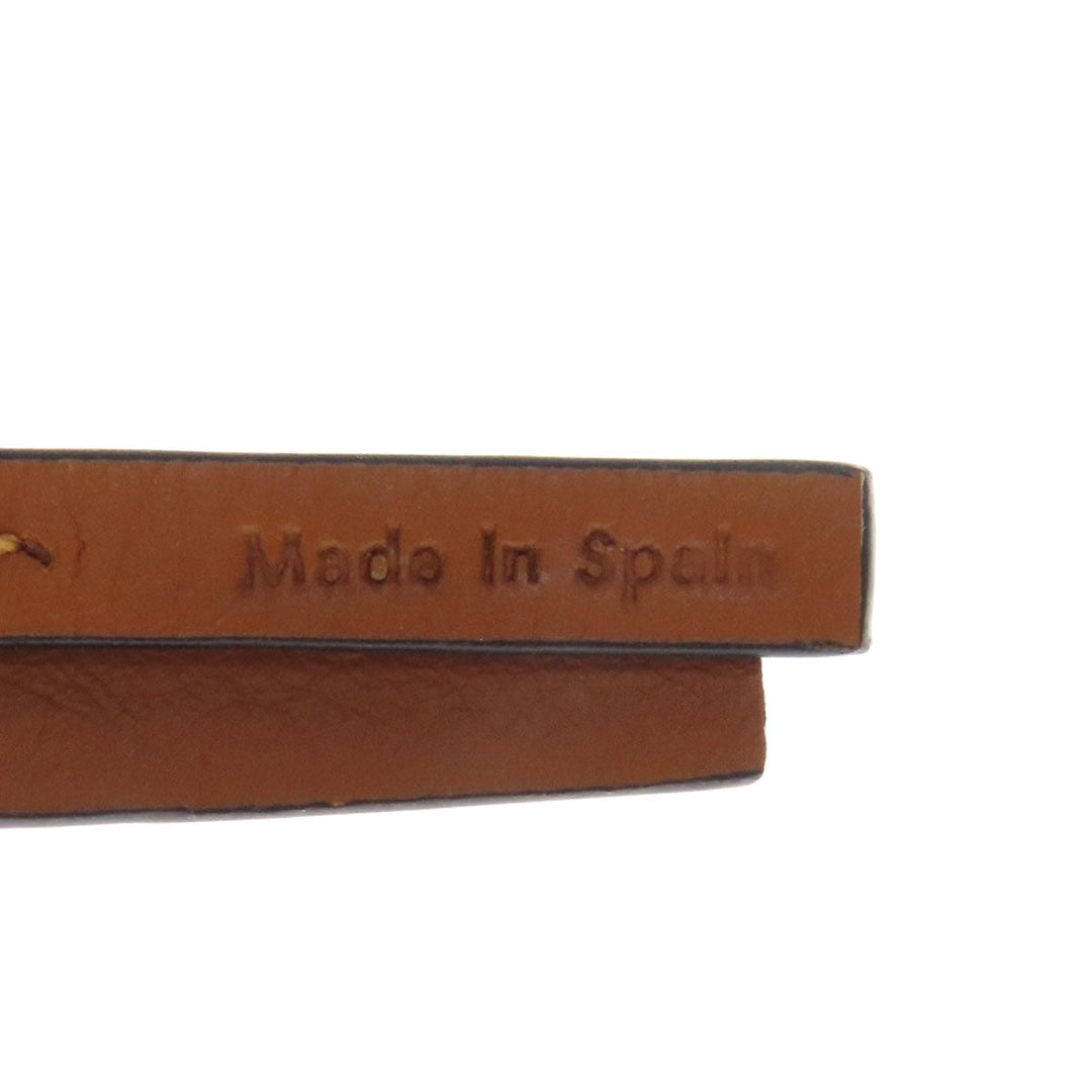 LOEWE key ring Metal, Leather gold Anagram charm Women Used Authentic