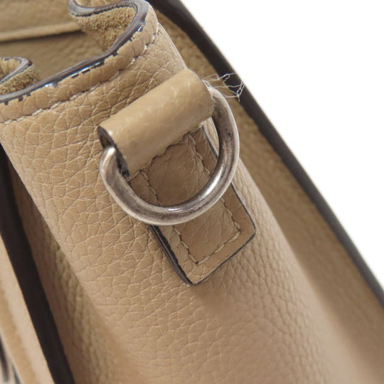 CELINE Handbag Calfskin beige Luggage nano 2 WAY Women Used Authentic