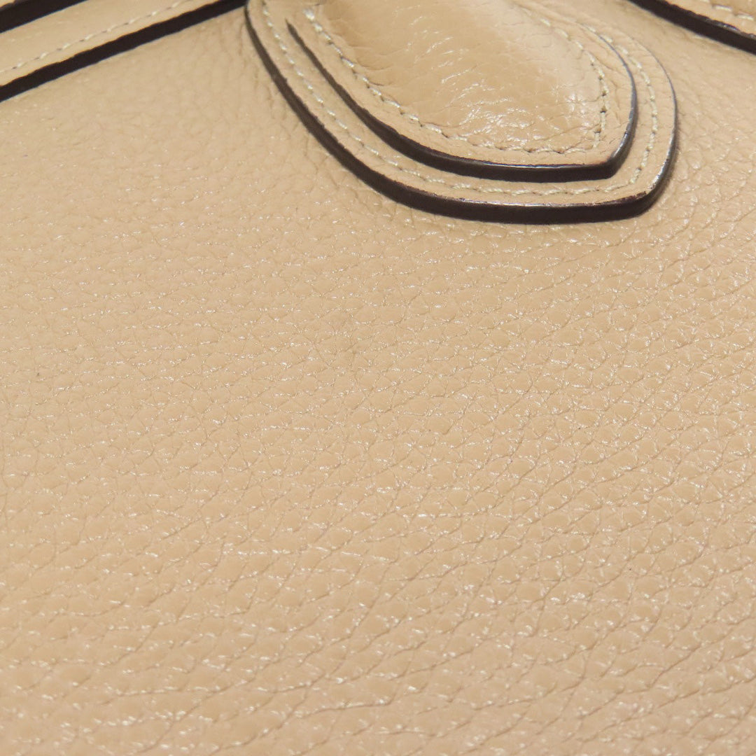 CELINE Handbag Calfskin beige Luggage nano 2 WAY Women Used Authentic