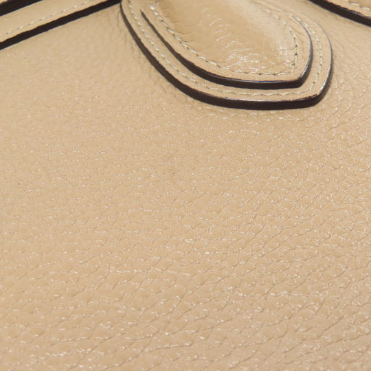 CELINE Handbag Calfskin beige Luggage nano 2 WAY Women Used Authentic