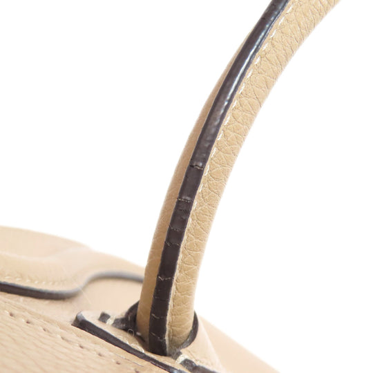 CELINE Handbag Calfskin beige Luggage nano 2 WAY Women Used Authentic