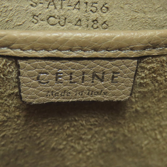 CELINE Handbag Calfskin beige Luggage nano 2 WAY Women Used Authentic