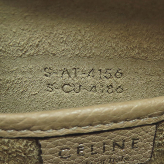CELINE Handbag Calfskin beige Luggage nano 2 WAY Women Used Authentic