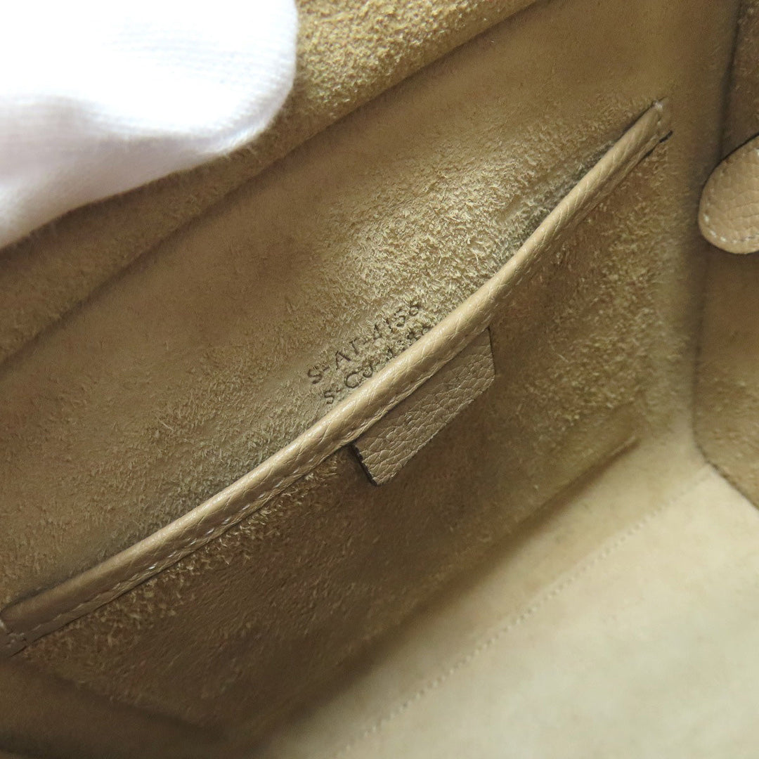 CELINE Handbag Calfskin beige Luggage nano 2 WAY Women Used Authentic