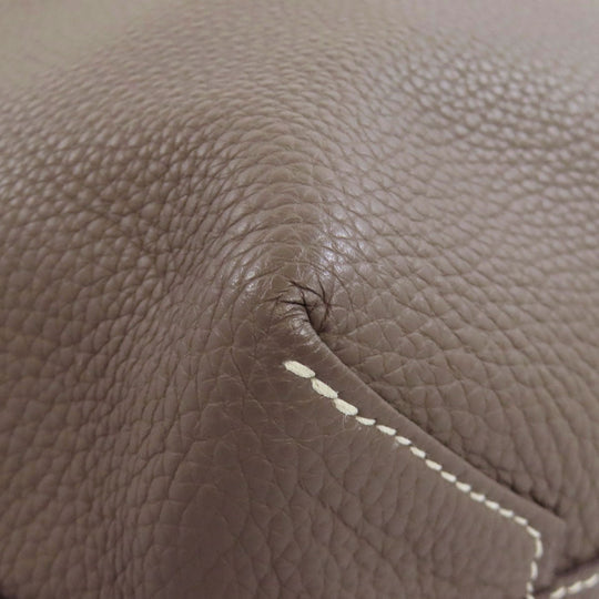 HERMES Tote Bag Taurillon Clemence gray Doble Sense 28 Women Used Authentic
