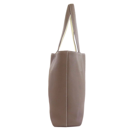 HERMES Tote Bag Taurillon Clemence gray Doble Sense 28 Women Used Authentic