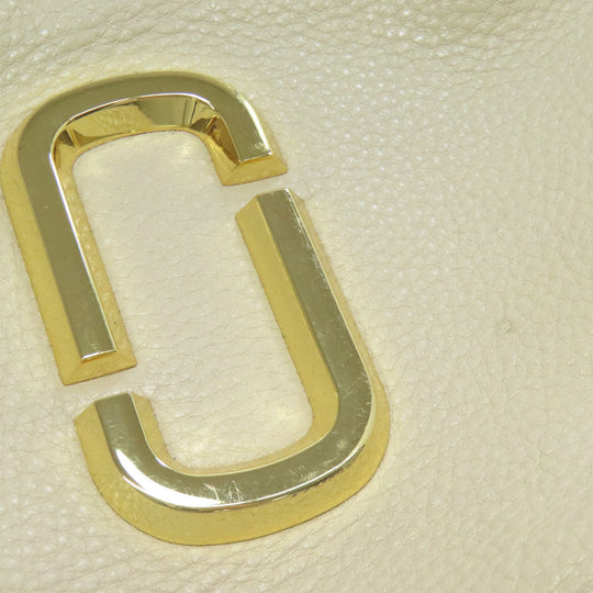 MARC JACOBS Shoulder Bag leather white Double J Women Used Authentic