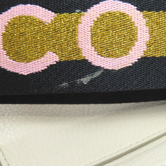 MARC JACOBS Shoulder Bag leather white Double J Women Used Authentic