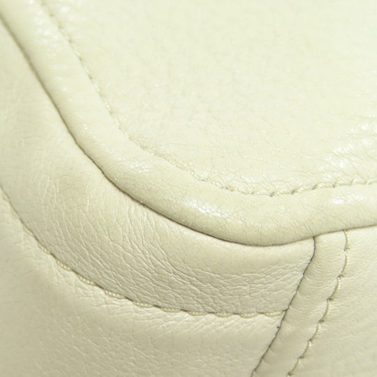 MARC JACOBS Shoulder Bag leather white Double J Women Used Authentic