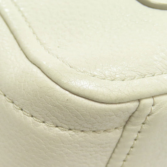 MARC JACOBS Shoulder Bag leather white Double J Women Used Authentic