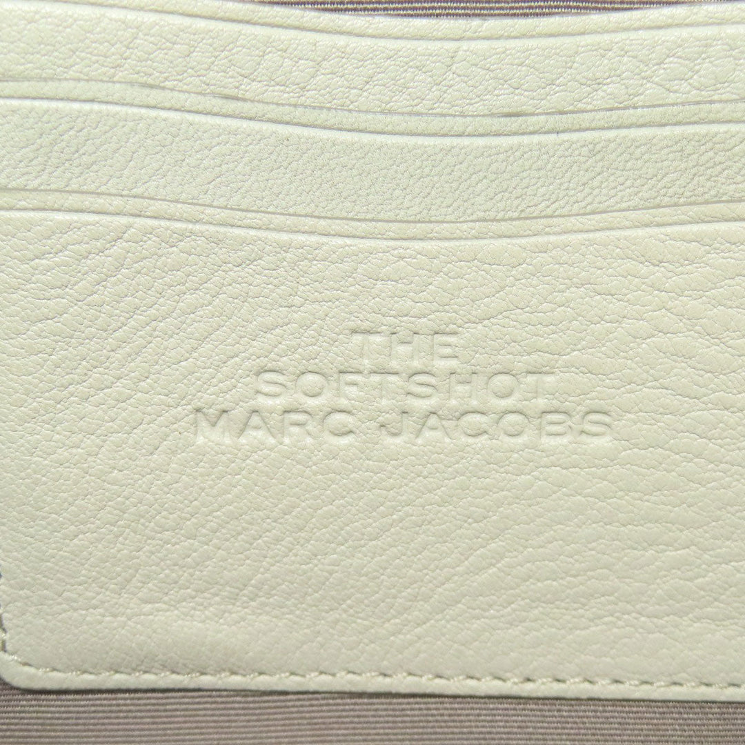 MARC JACOBS Shoulder Bag leather white Double J Women Used Authentic
