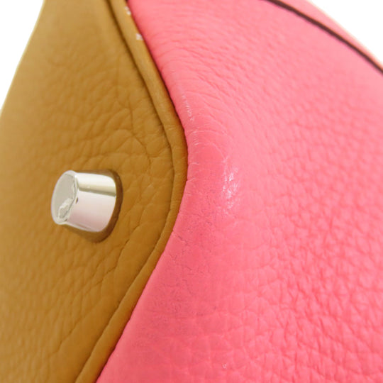 HERMES Handbag Taurillon Clemence Brown Picotin Lock Kazak PM SilverMetal Women Used Authentic