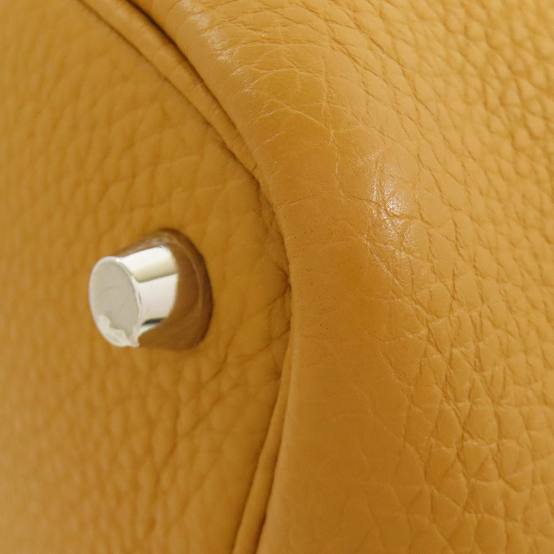 HERMES Handbag Taurillon Clemence Brown Picotin Lock Kazak PM SilverMetal Women Used Authentic