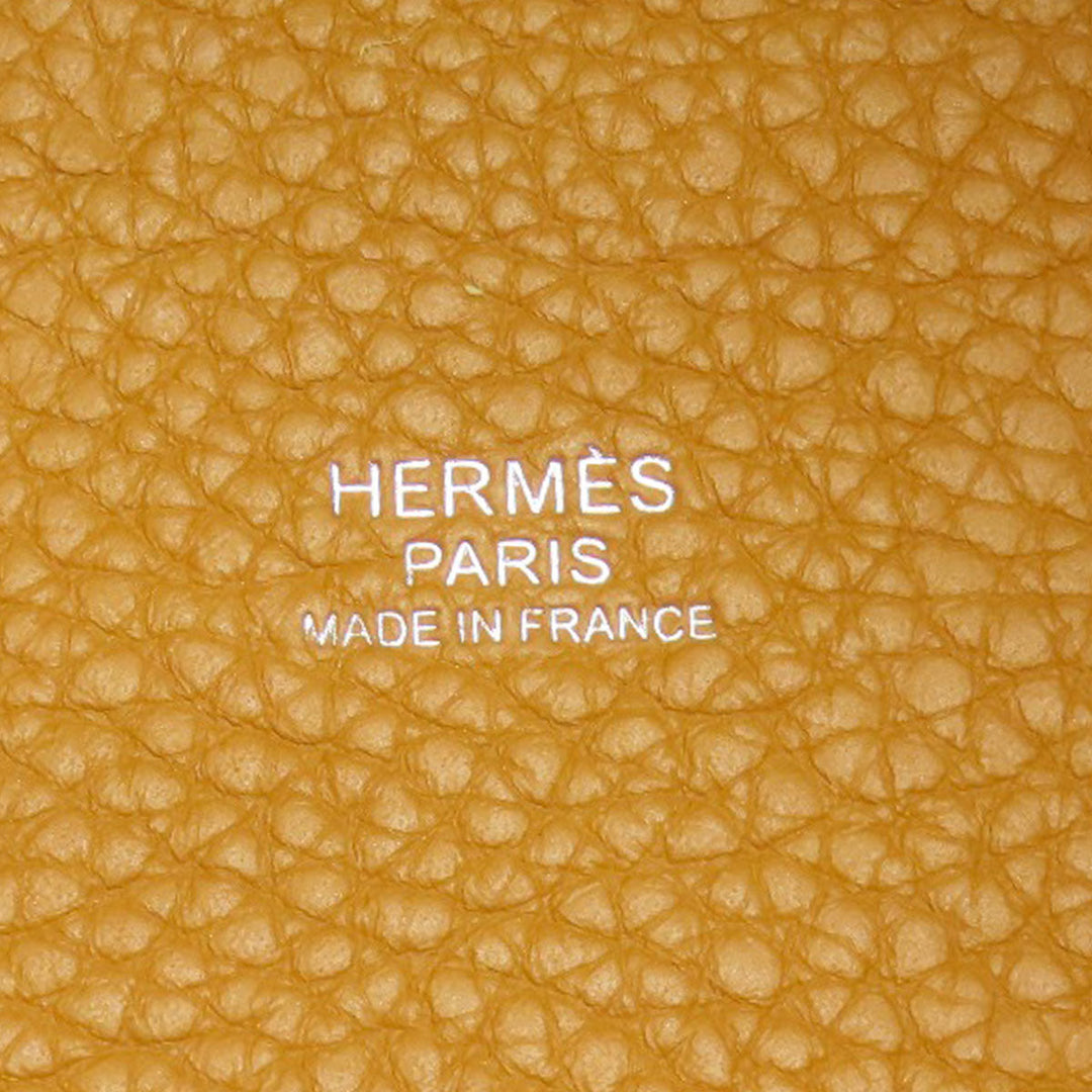 HERMES Handbag Taurillon Clemence Brown Picotin Lock Kazak PM SilverMetal Women Used Authentic