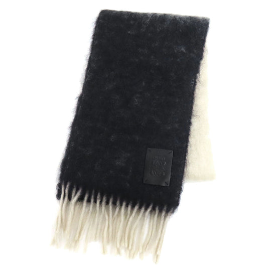 LOEWE Scarf Mohair, Wool black anagram Women Used Authentic