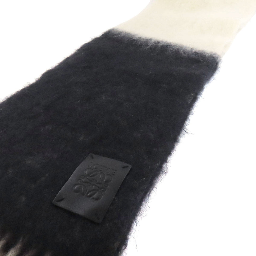 LOEWE Scarf Mohair, Wool black anagram Women Used Authentic