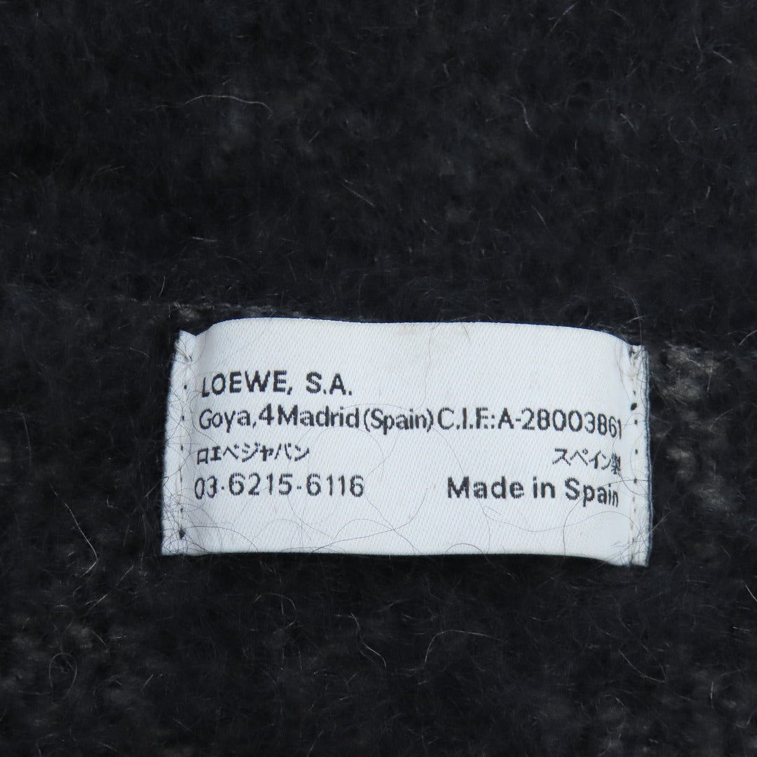 LOEWE Scarf Mohair, Wool black anagram Women Used Authentic
