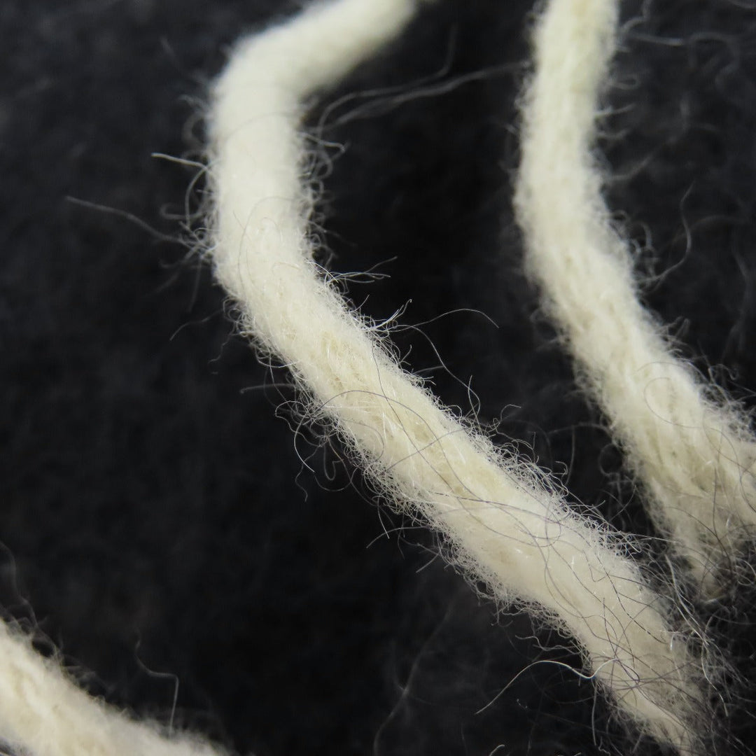 LOEWE Scarf Mohair, Wool black anagram Women Used Authentic