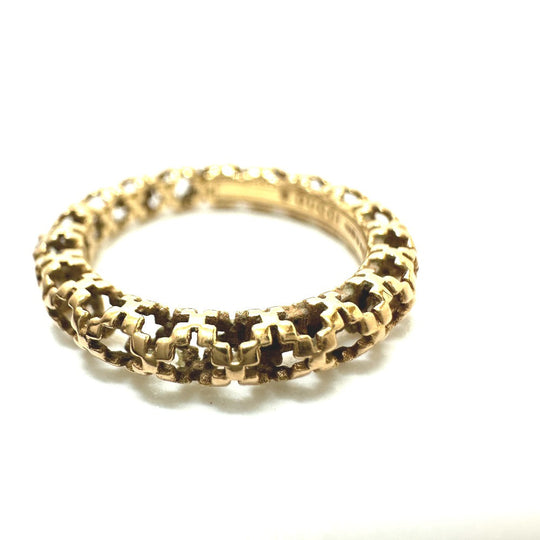 GUCCI Ring 18K Pink Gold gold 1P diamond Women 8 Used Authentic