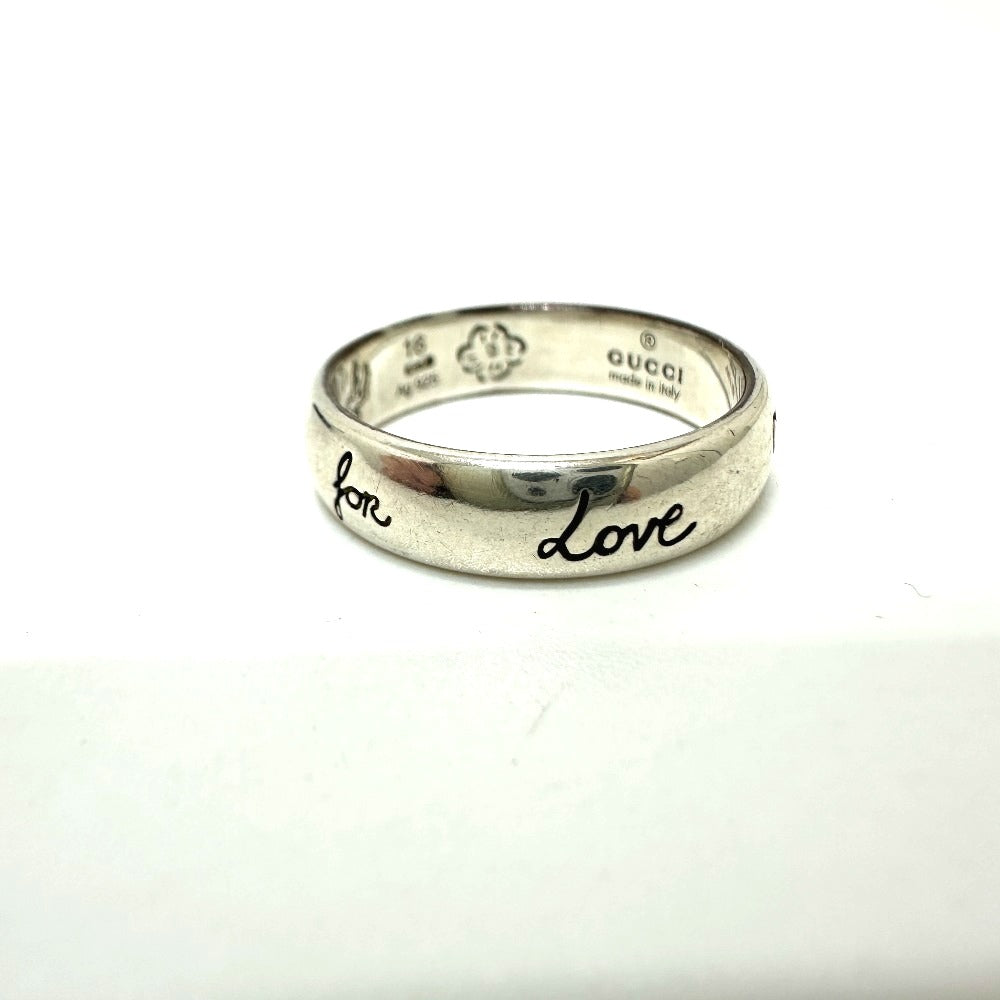 GUCCI Ring 455247 SV925 Silver Blind for love Women 16 Used Authentic