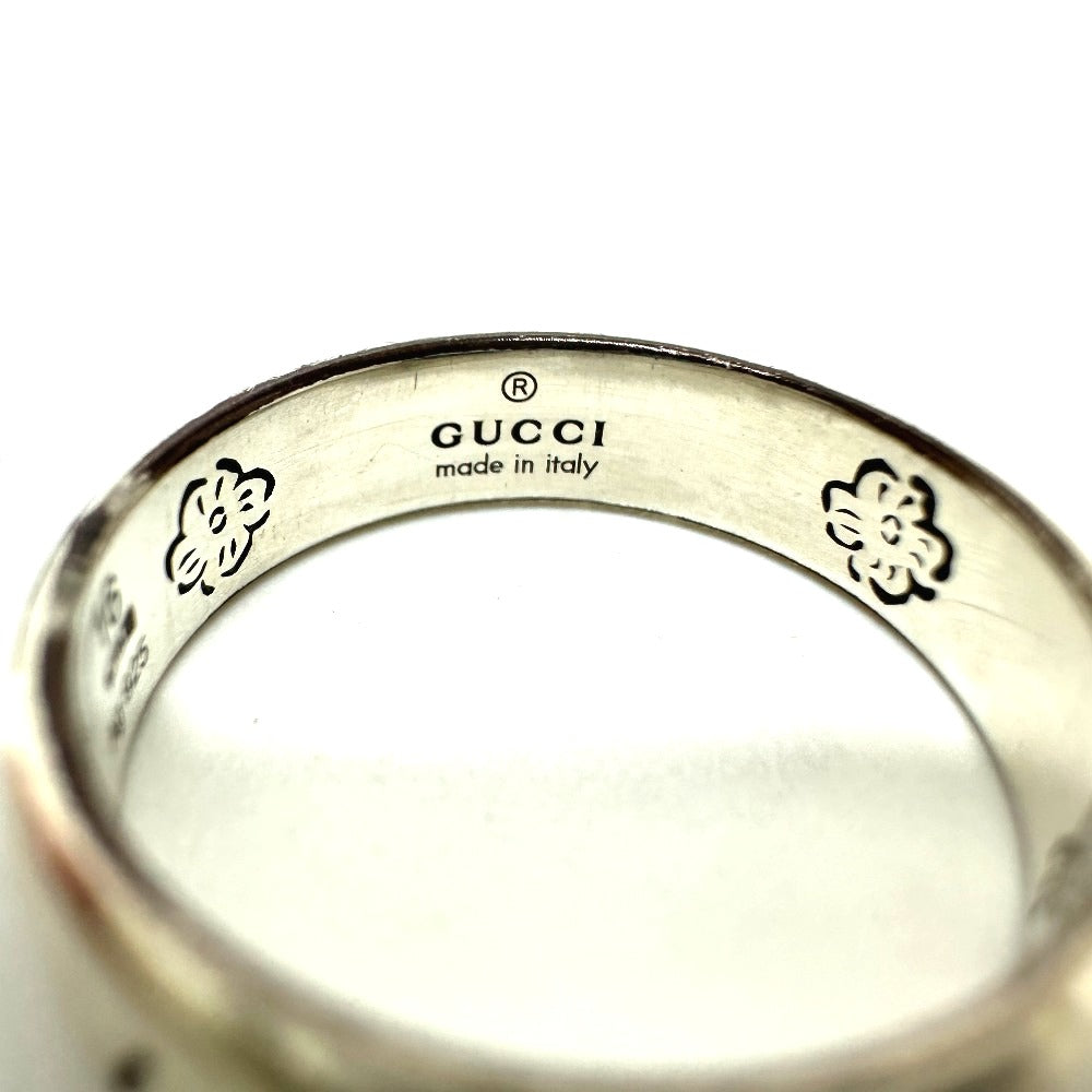 GUCCI Ring 455247 SV925 Silver Blind for love Women 16 Used Authentic