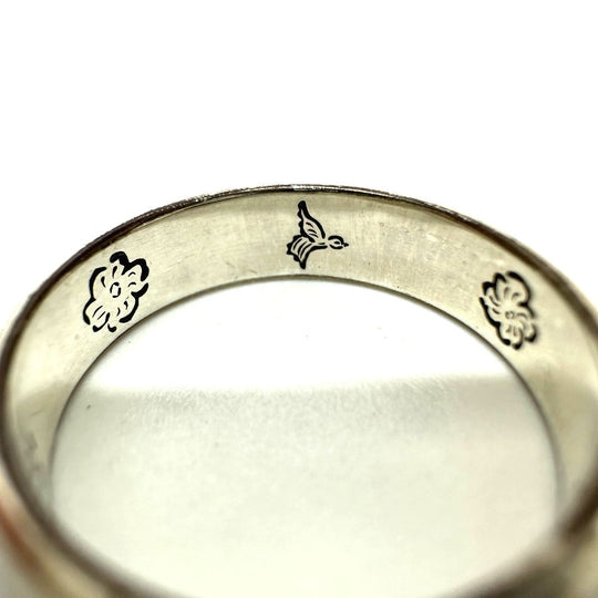 GUCCI Ring 455247 SV925 Silver Blind for love Women 16 Used Authentic