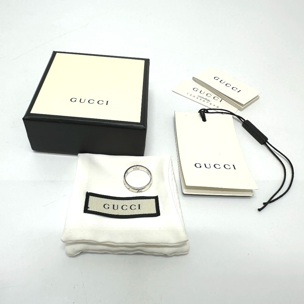 GUCCI Ring 455247 SV925 Silver Blind for love Women 16 Used Authentic