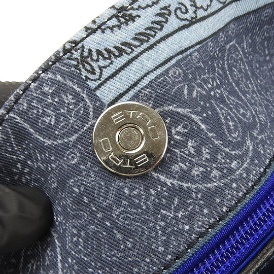 ETRO Tote Bag cotton blue Women Used Authentic