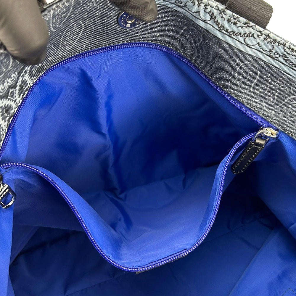 ETRO Tote Bag cotton blue Women Used Authentic