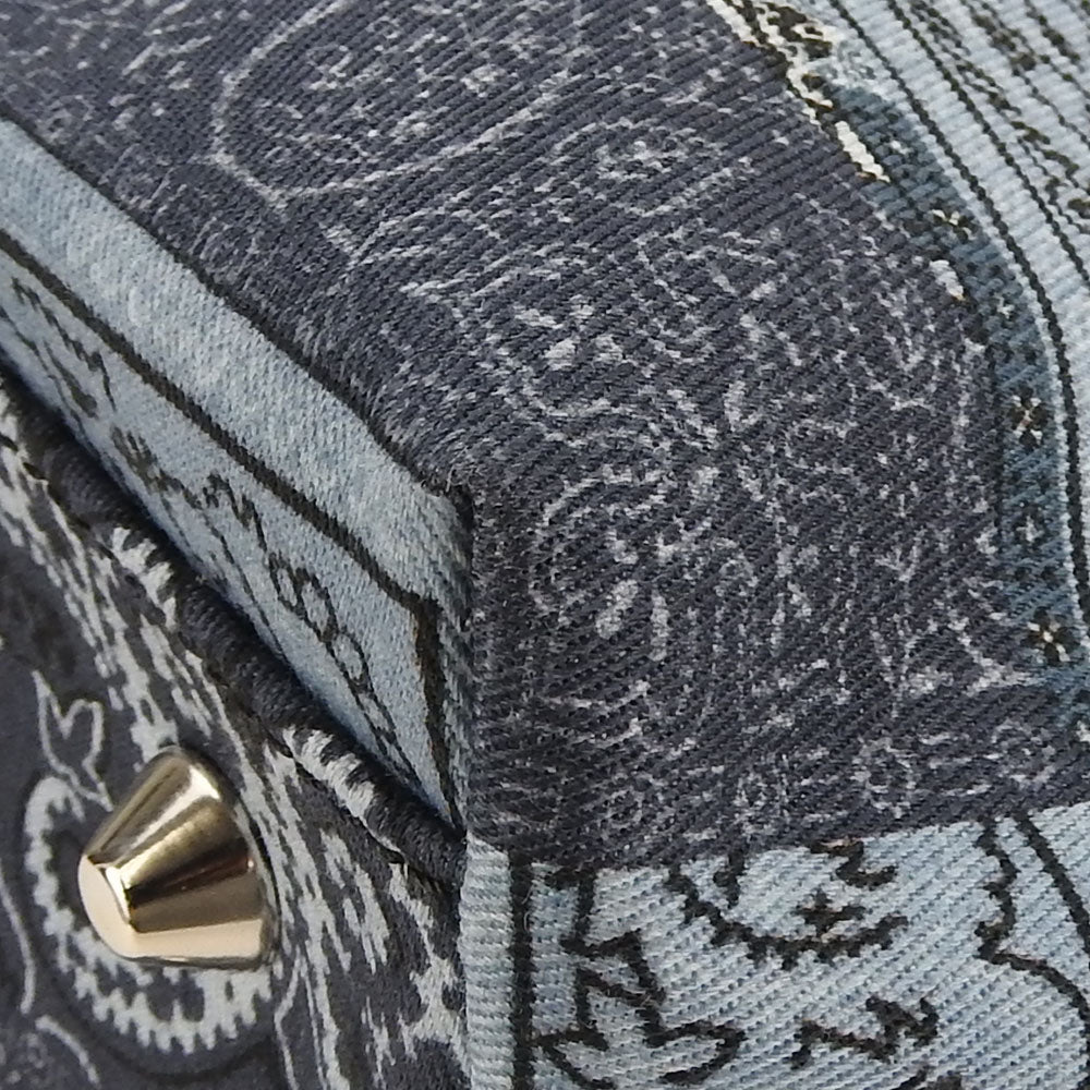 ETRO Tote Bag cotton blue Women Used Authentic