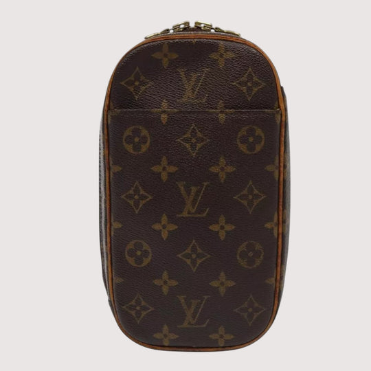 Louis Vuitton Monogram Pochette Gange Shoulder Bag Brown Crossbody Bag
