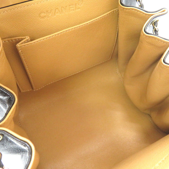 CHANEL Shoulder Bag lambskin black 2.55 chocolate bar Women Used Authentic