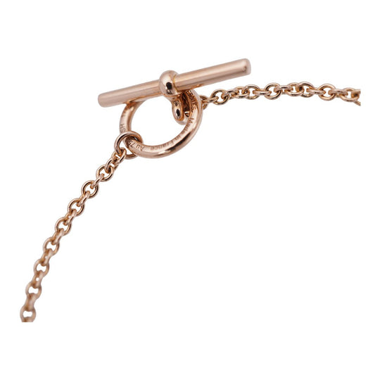 HERMES bracelet K18 Pink Gold Pink gold Chene Dunkle Mini Punk Women SH Used Authentic