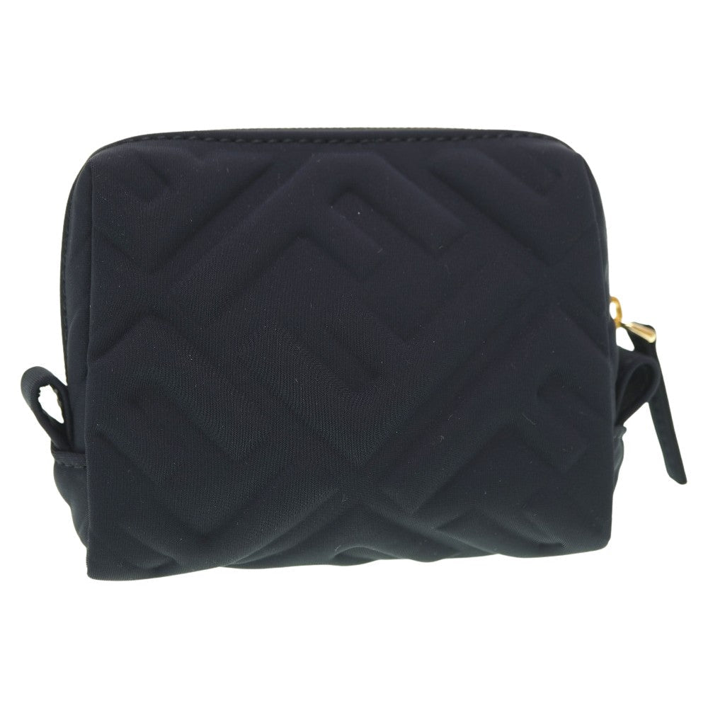 FENDI Pouch 8N0179 Nylon black makeup pouch Women Used Authentic