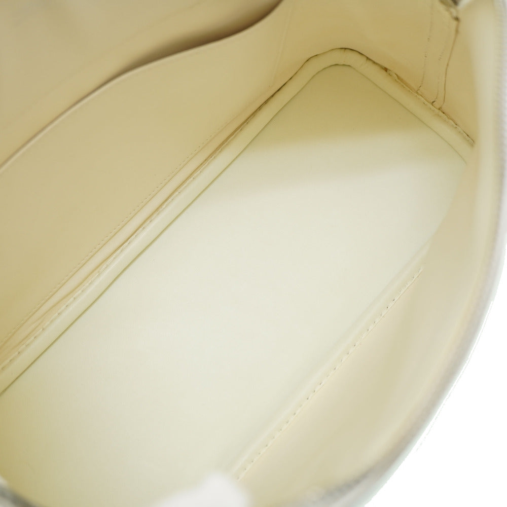 HERMES Handbag Toile H, Taurillon Clemence white Bored 31 Women Used Authentic