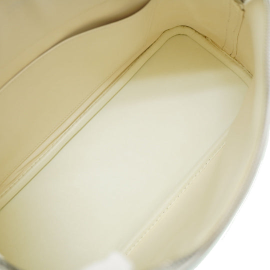 HERMES Handbag Toile H, Taurillon Clemence white Bored 31 Women Used Authentic