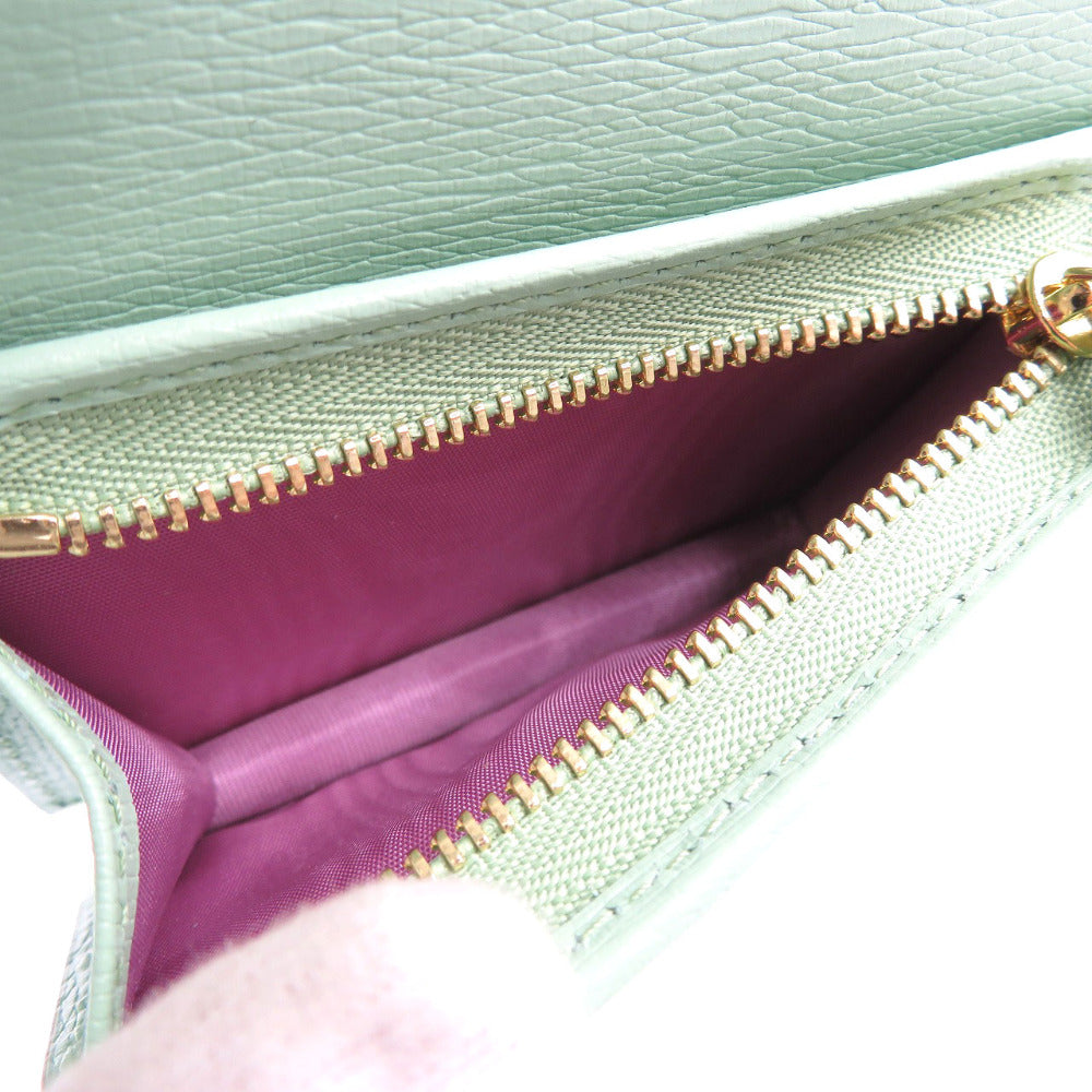 GUCCI Bifold Wallet 701009 leather Emerald Bananya Women Used Authentic