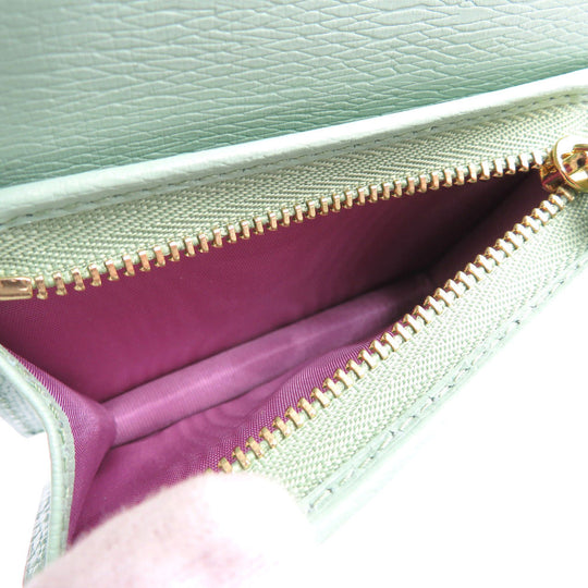 GUCCI Bifold Wallet 701009 leather Emerald Bananya Women Used Authentic