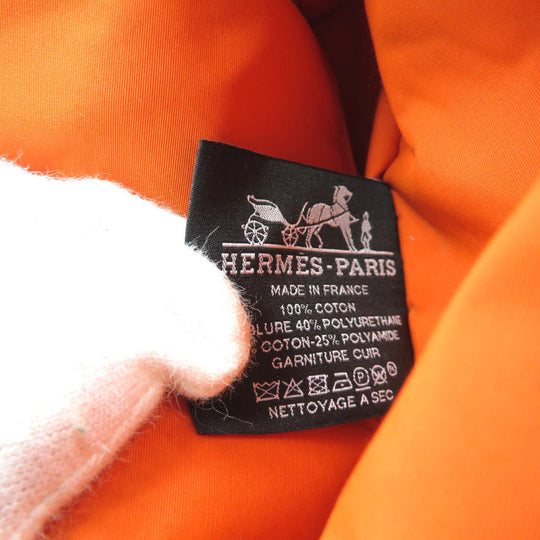 HERMES Pouch canvas Orange Bored pouch Women Used Authentic
